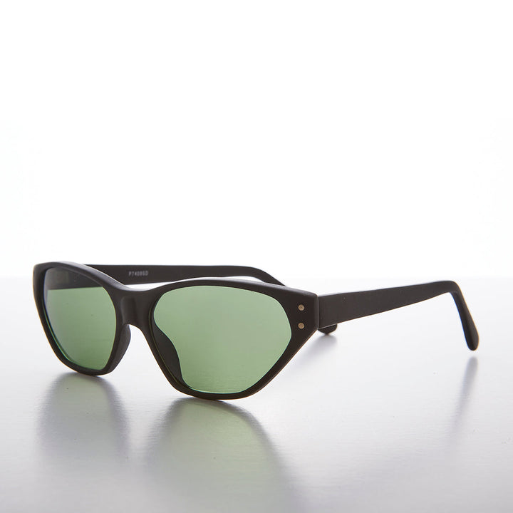 Narrow Edgy 90s Rocker Cat Eye Vintage Sunglass - Abigail