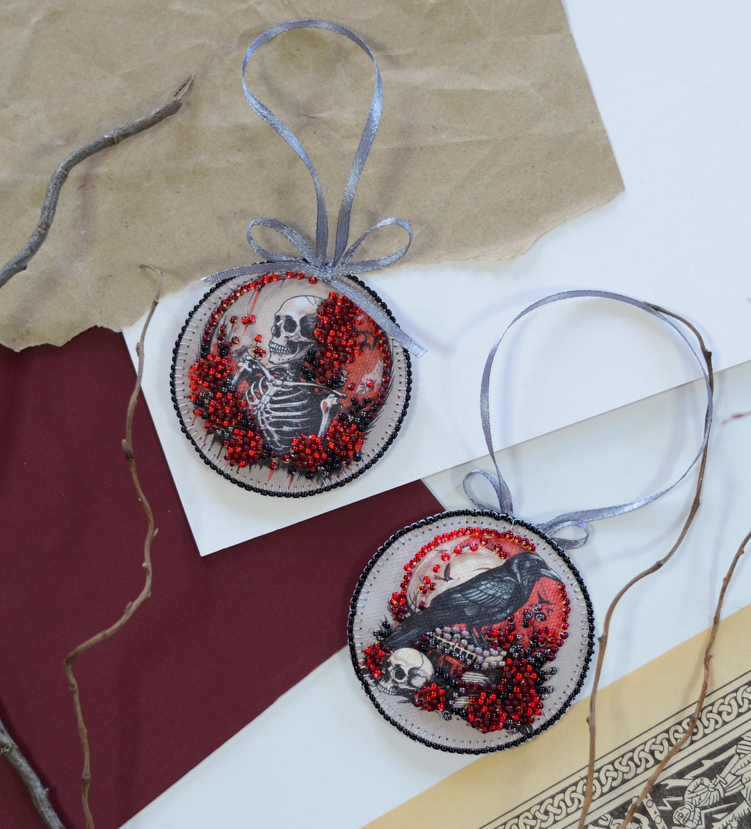 Mini Bead Embroidery Kit Decoration - Eerie beauty ABT-038