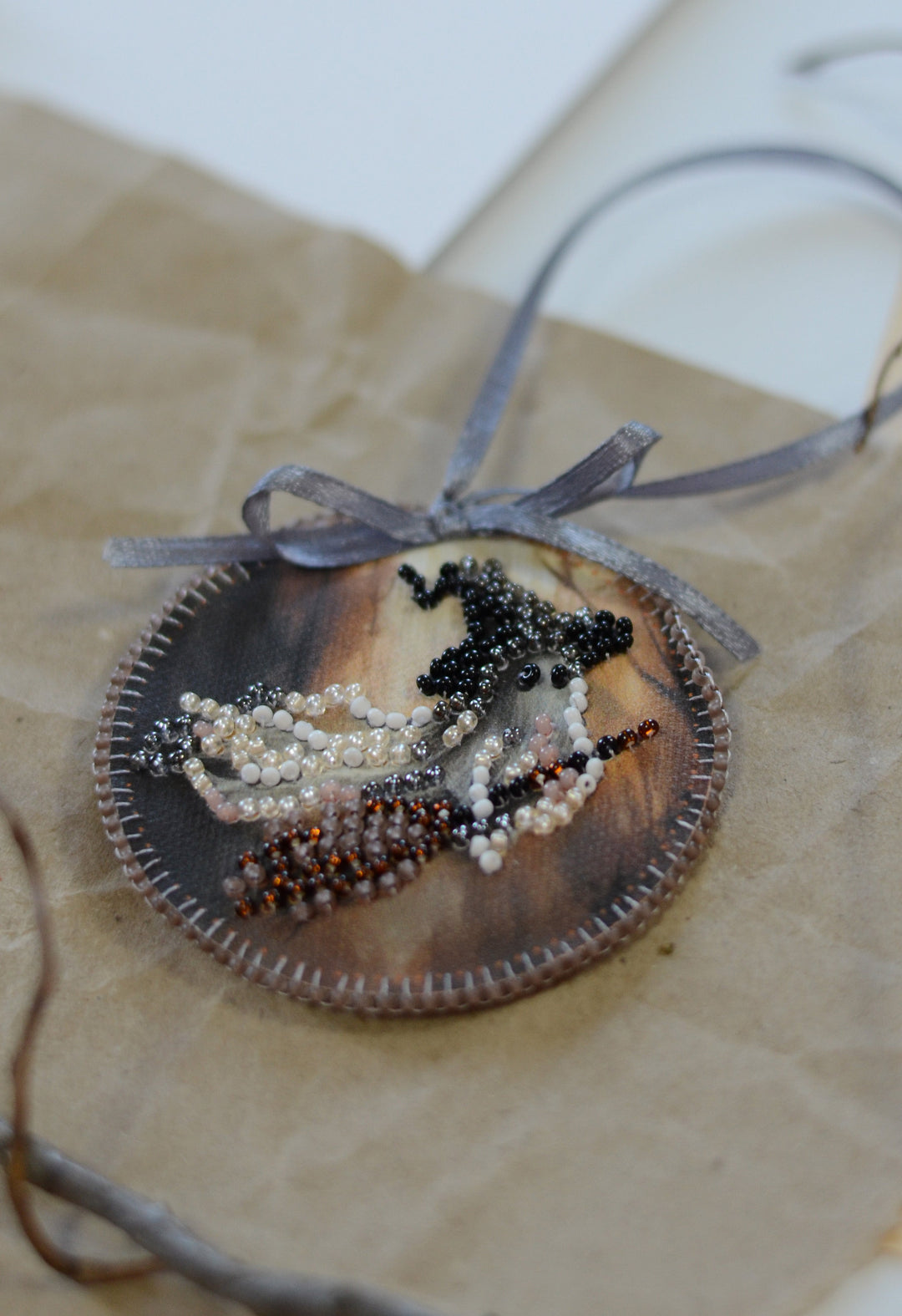 Mini Bead Embroidery Kit Decoration - Boo! ABT-042