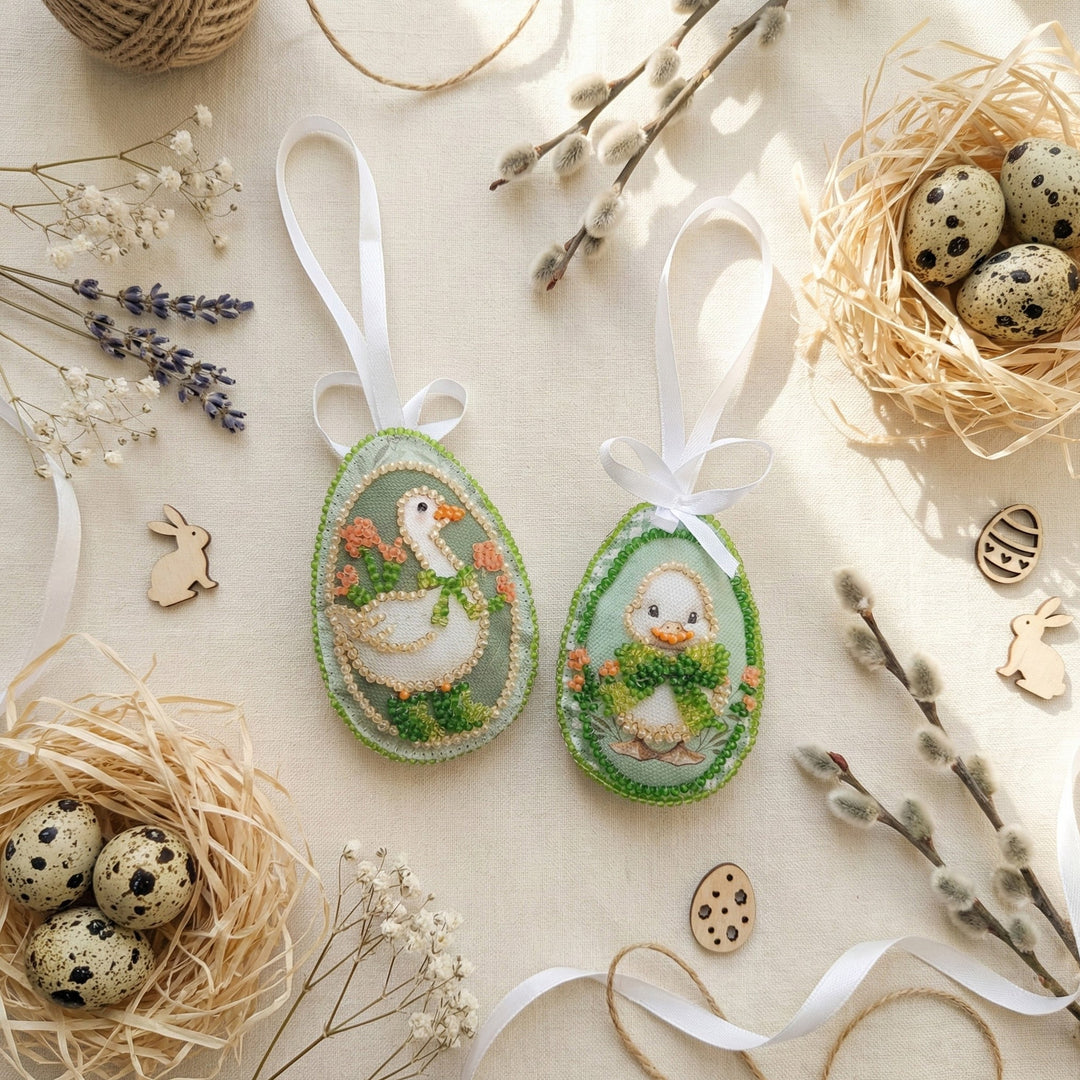 Easter Guests Bead Embroidery Decoration Kit by Abris Art ABT-058
