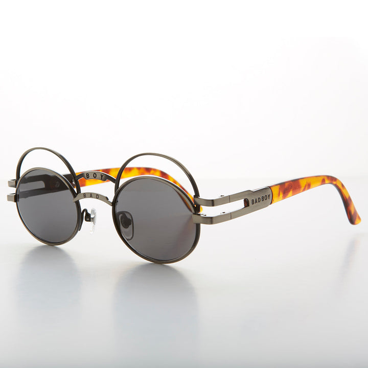 Futuristic Oval Sunglass with Double Eyelid - Ace