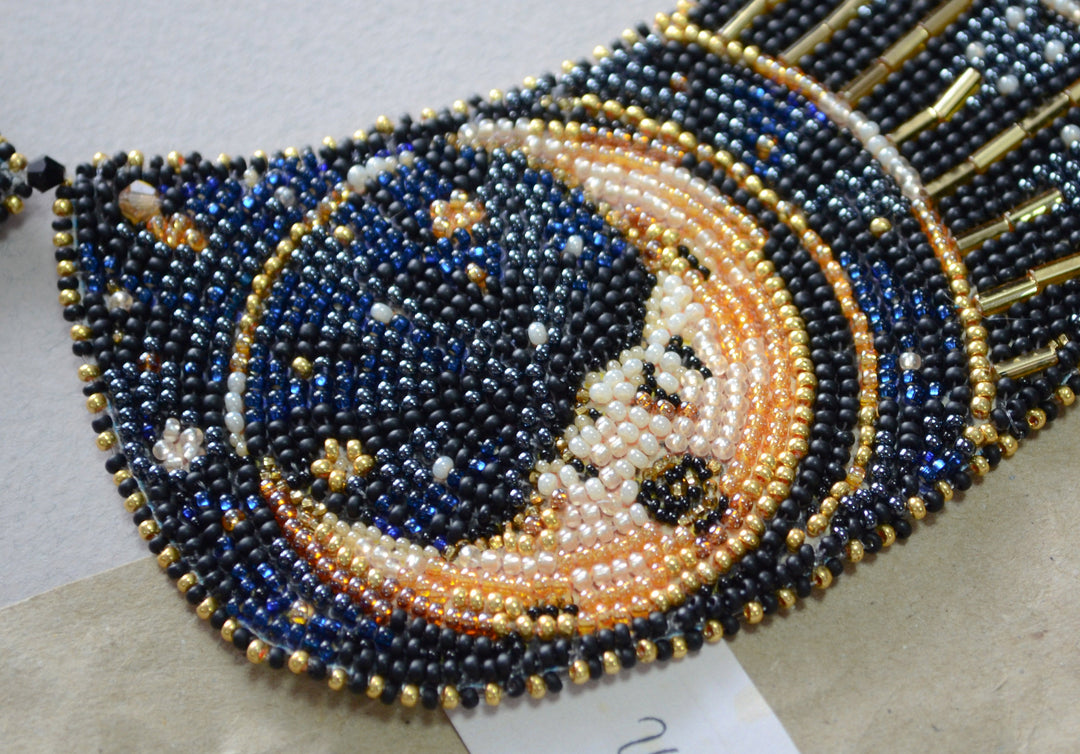 Bead Embroidery Kit. Decoration - Collar Galactic beauty