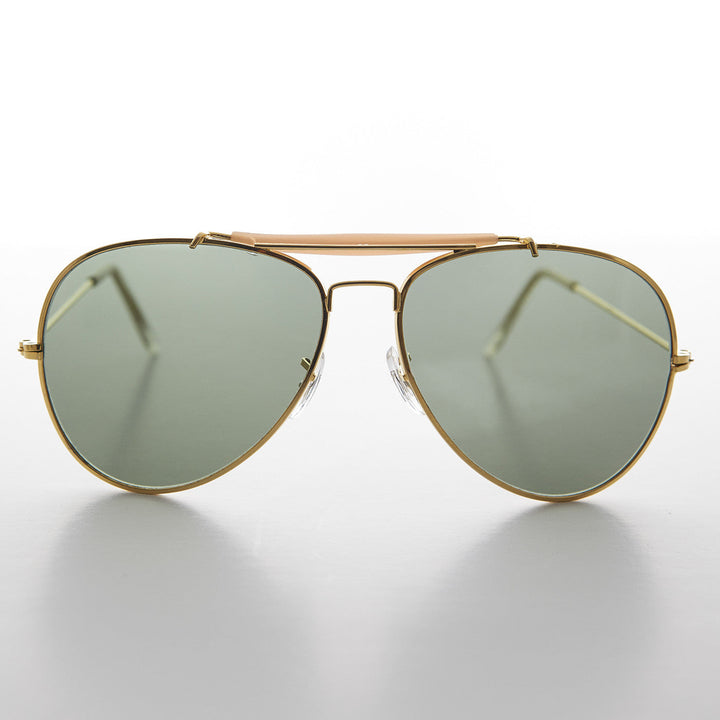 Original Brow Bar Aviator Sunglass with Glass Lens Vintage - Connelly