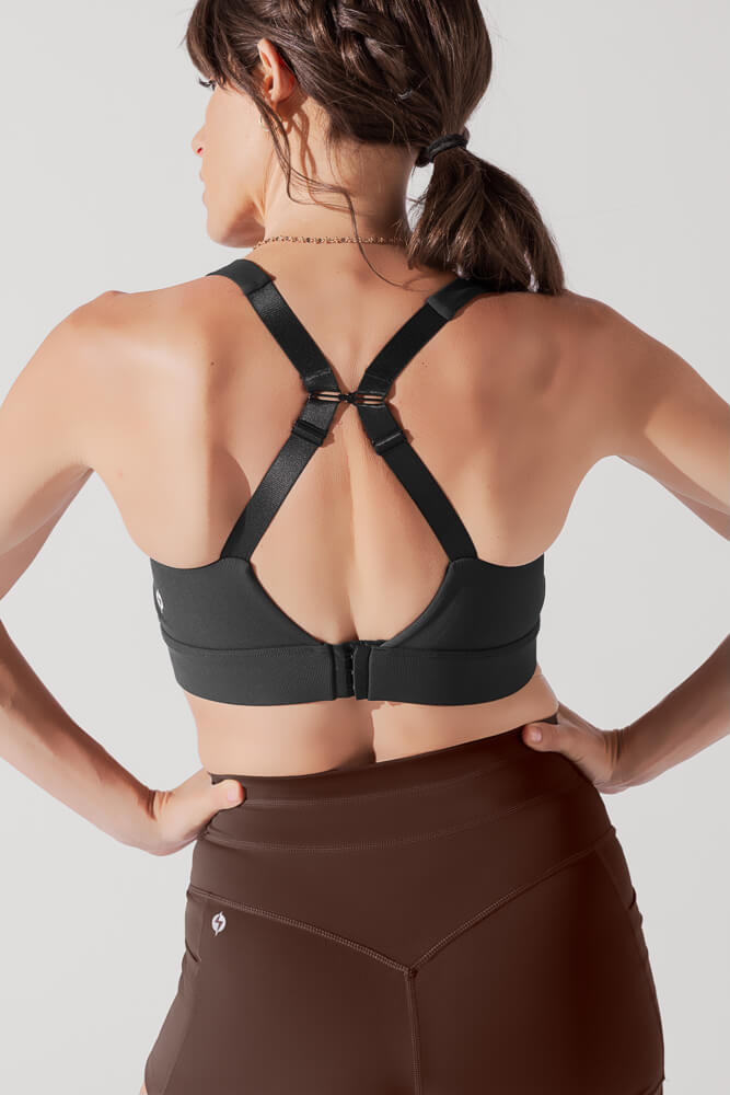 Adventure Scoop Bra (Ribbed) - Charcoal