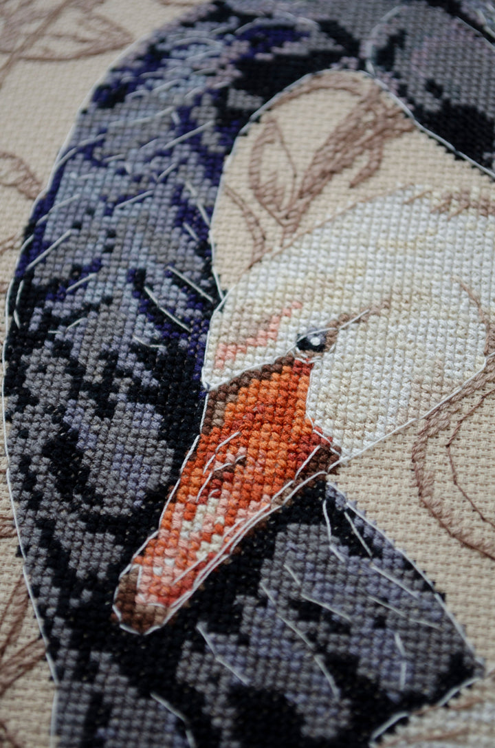 Cross-stitch kit - Swans of love AH-269