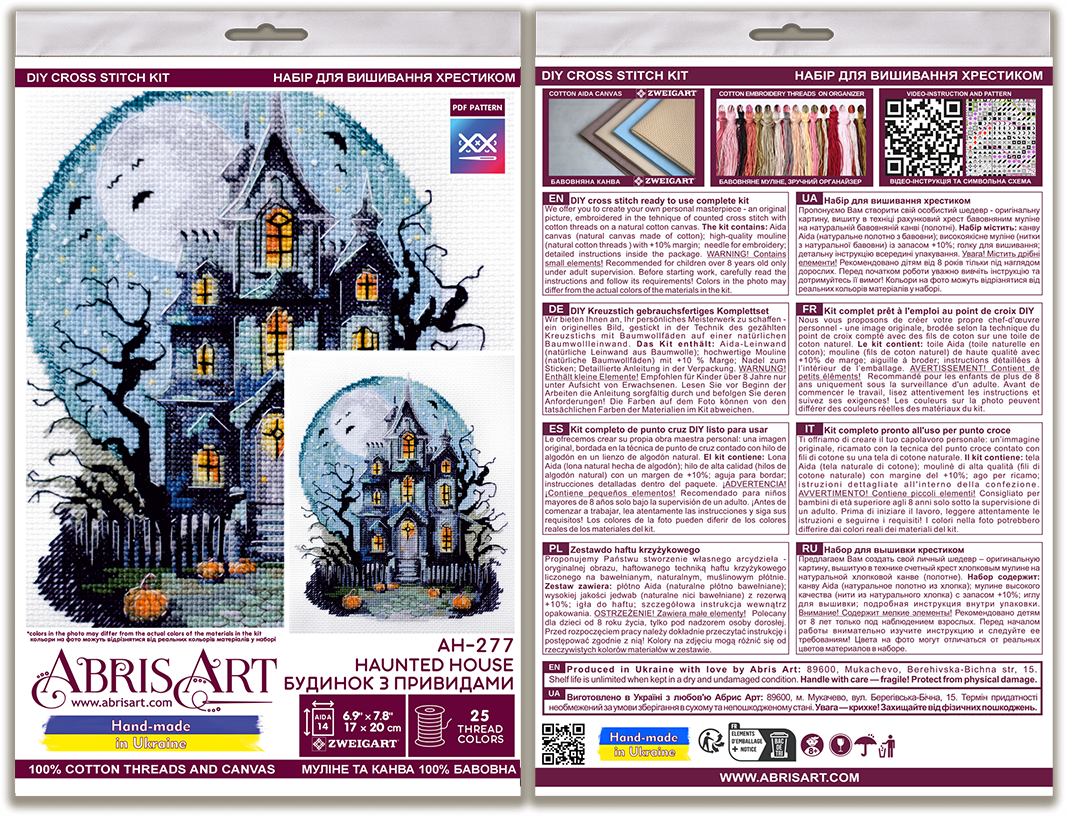 Cross-stitch kit - Haunted House AH-277