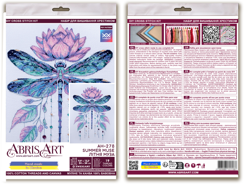 Cross-stitch kit - Summer muse AH-278