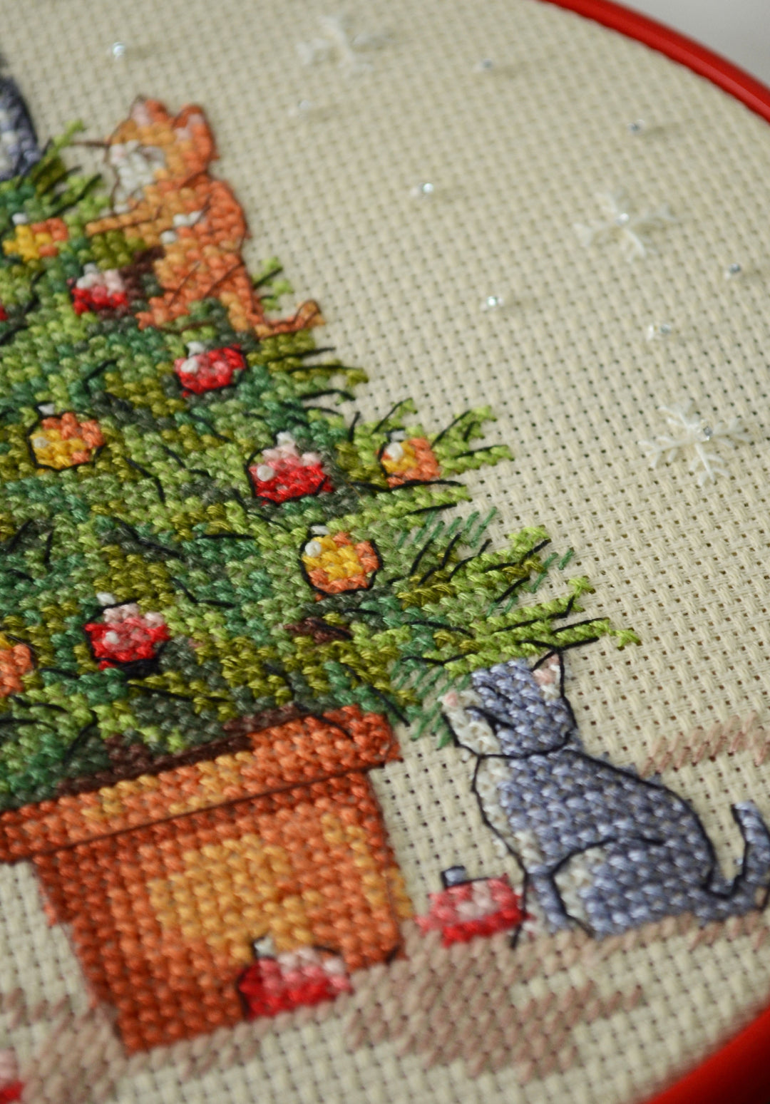 Cross-stitch kit - The naughty cats AHM-090