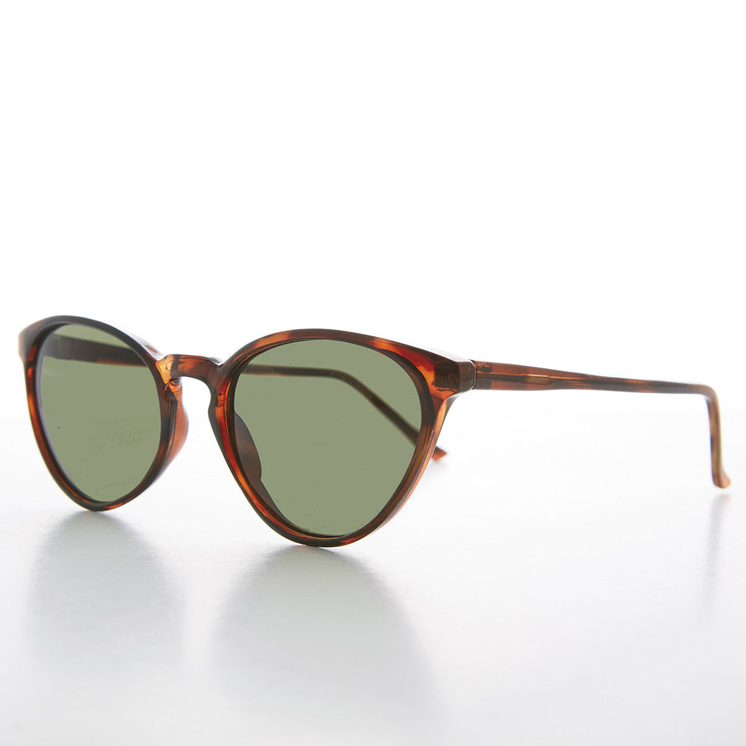 Women's Round Cat Eye Sunglass with Keyhole Bridge - Allie
