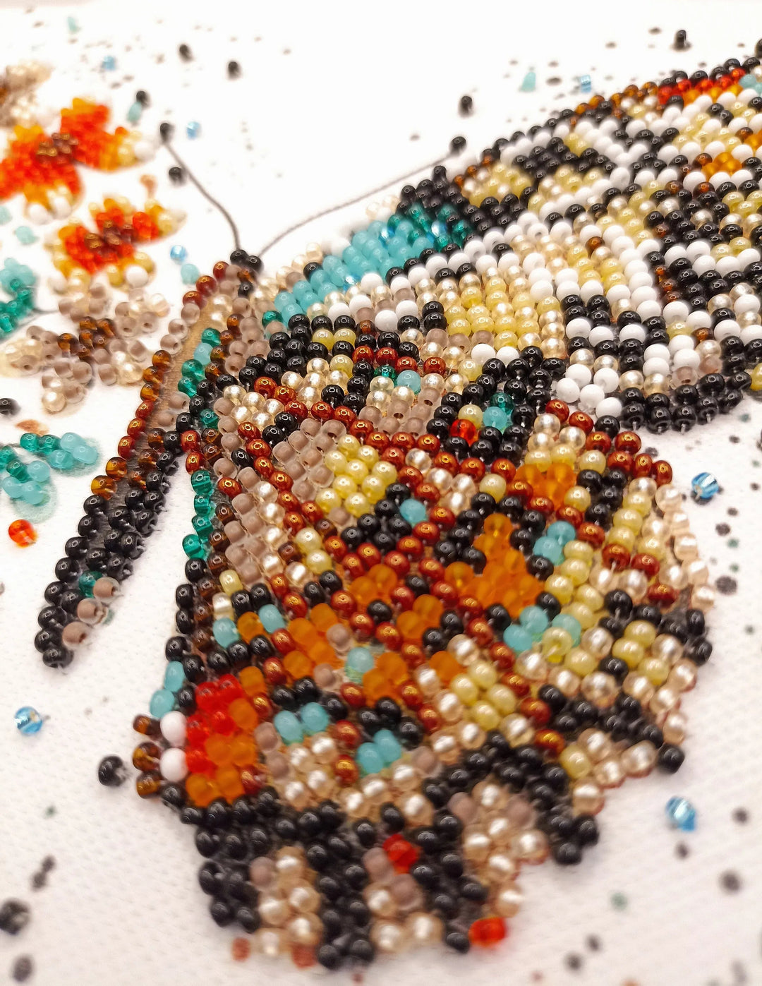 Mini Bead embroidery kit - Tigre wings AM-239