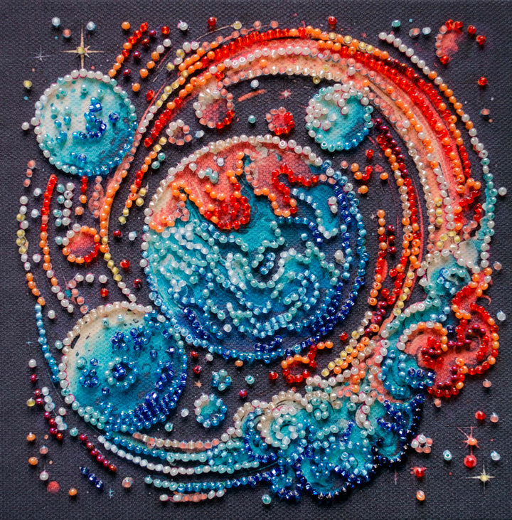 Mini Bead embroidery kit - Cosmic energy