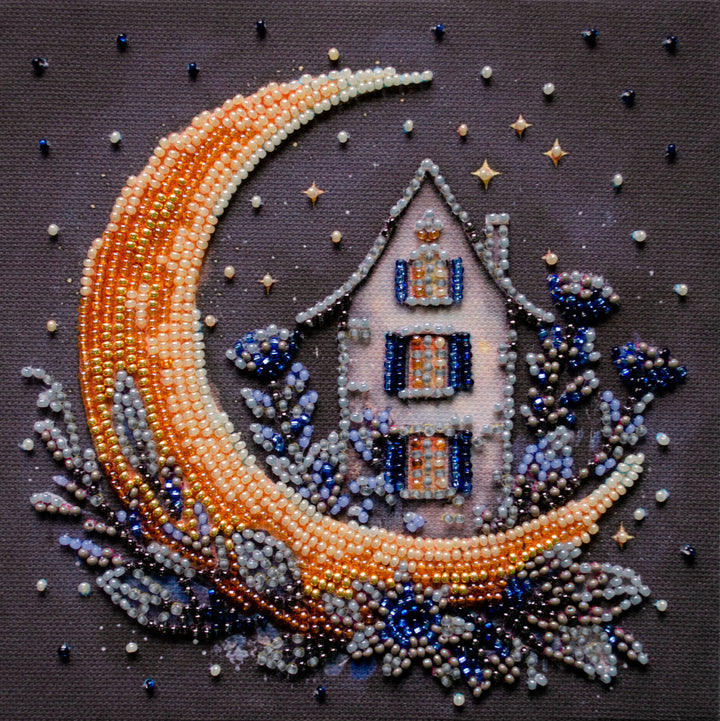 Mini Bead embroidery kit - The magic of the night sky