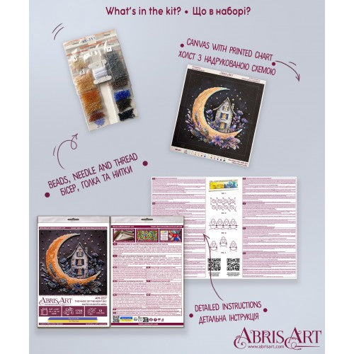 Mini Bead embroidery kit - The magic of the night sky