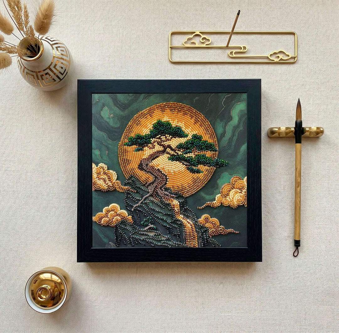 Tree of Wisdom Mid-Sized Bead Embroidery Kit by Abris Art AMB-134