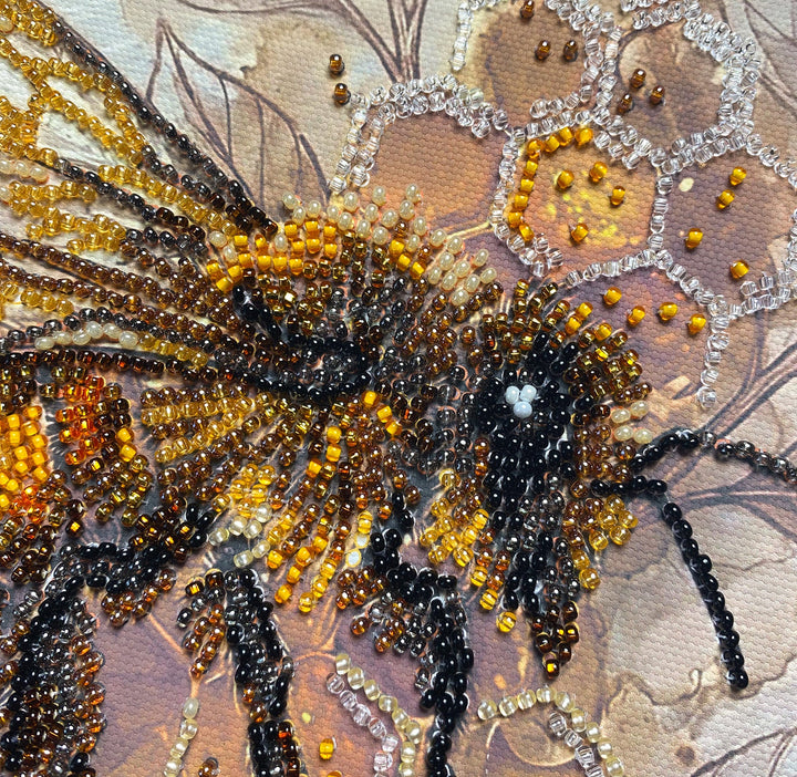 Golden Honey Mid-Sized Bead Embroidery Kit by Abris Art AMB-137