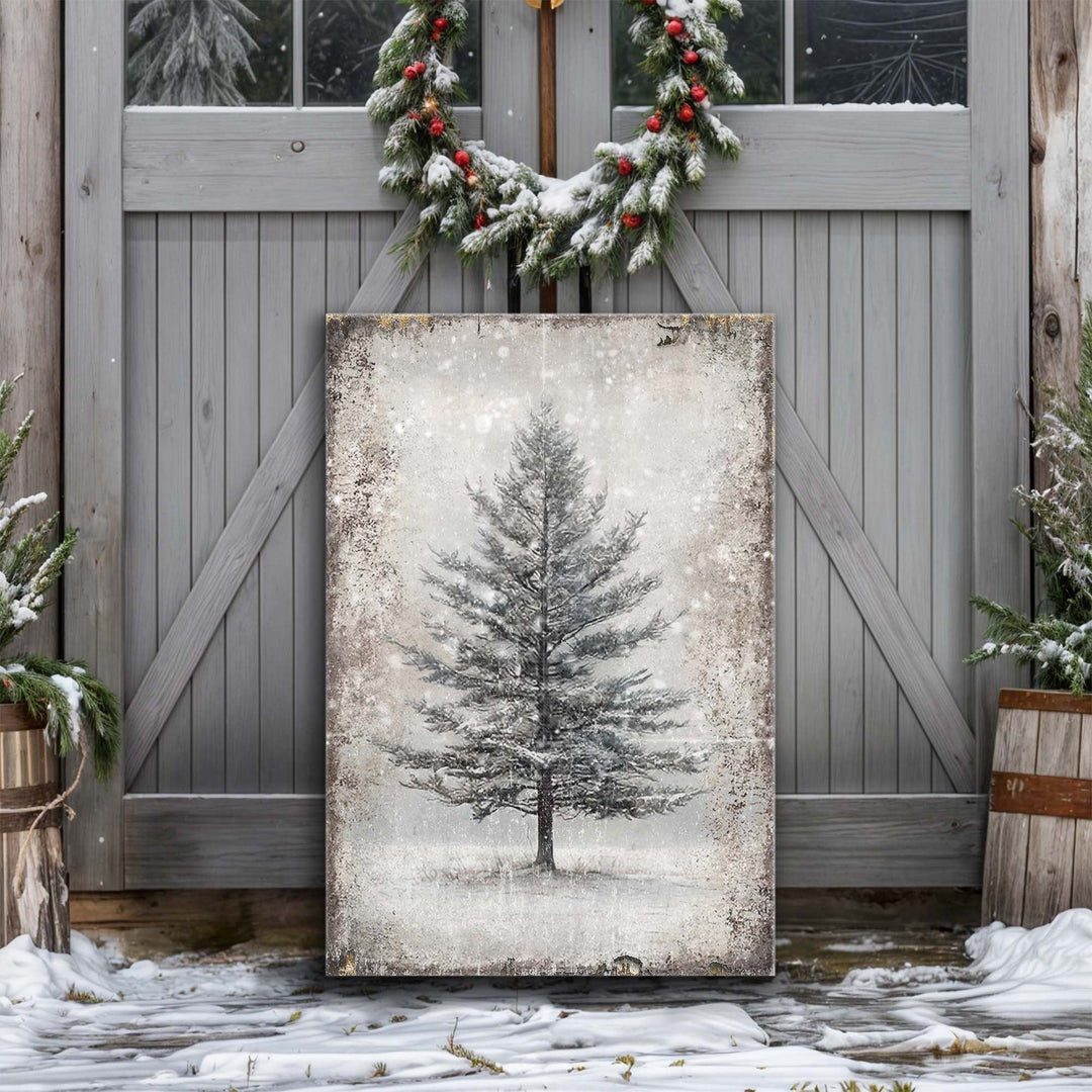 Vintage Christmas Tree Wall Art II