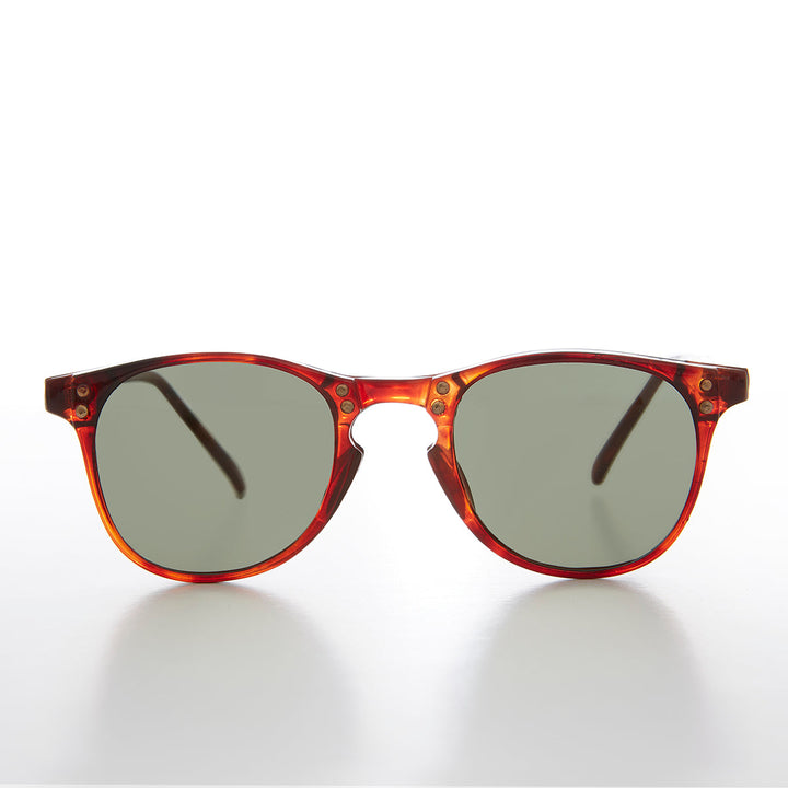 Classic Hipster Mid Century Sunglass with Rivets - Ash