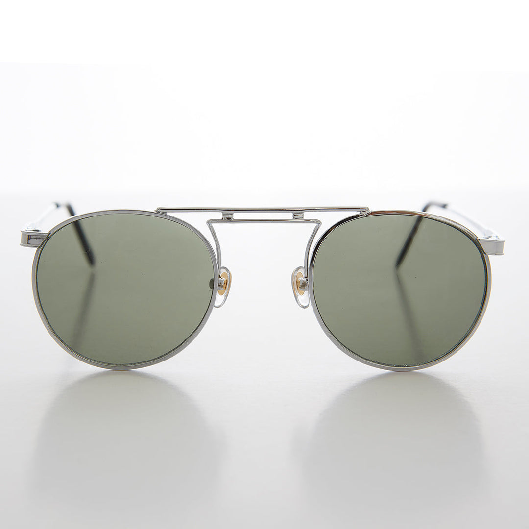 Round Art Deco Vintage Sunglasses - Aztec