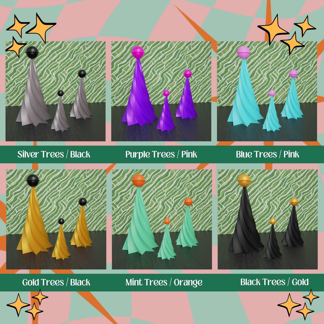 Midcentury Modern Space Age Inspired Holiday Trees