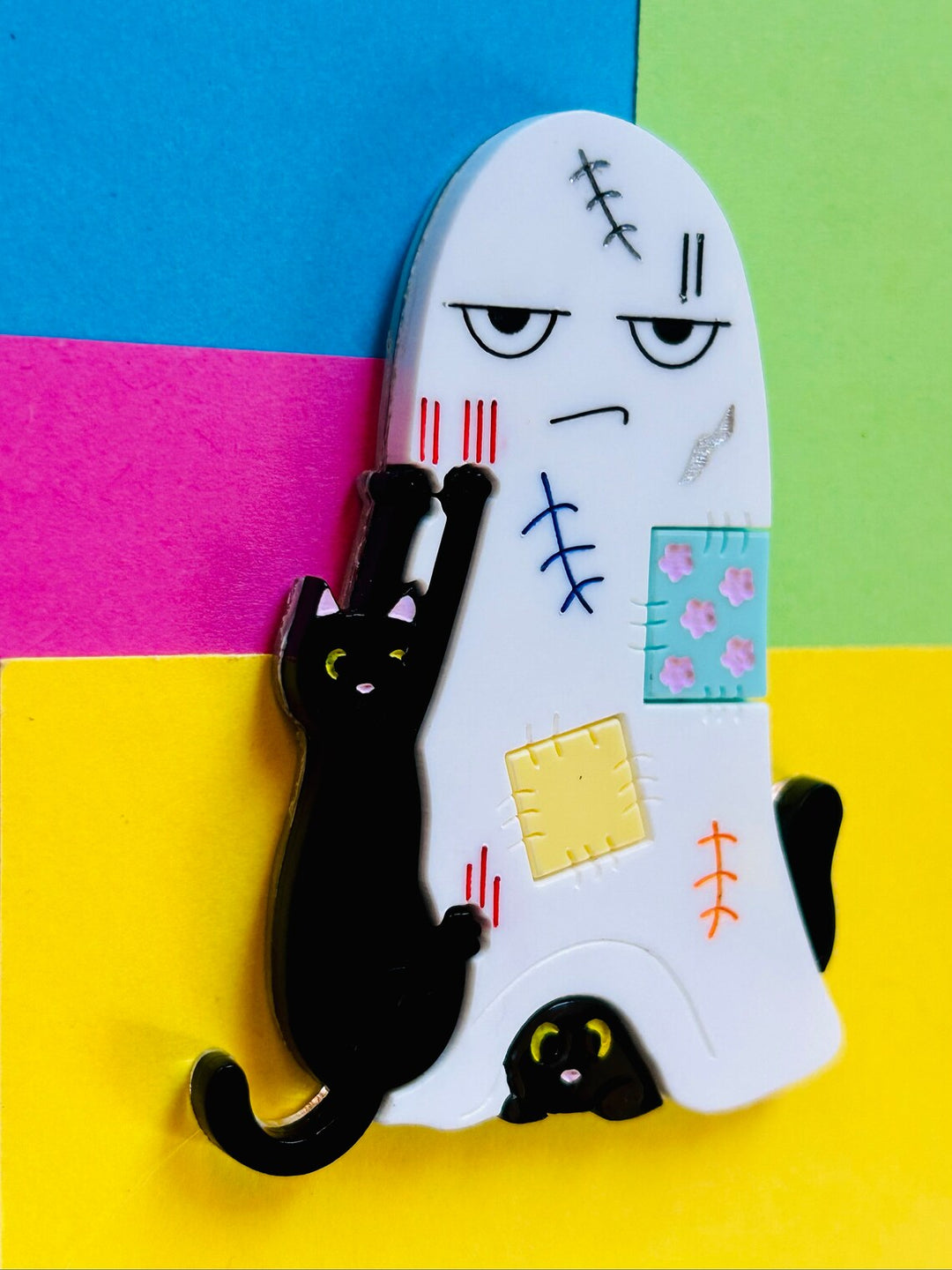 Adopt a Cat, They Said.. Acrylic Brooch by Makokot Design