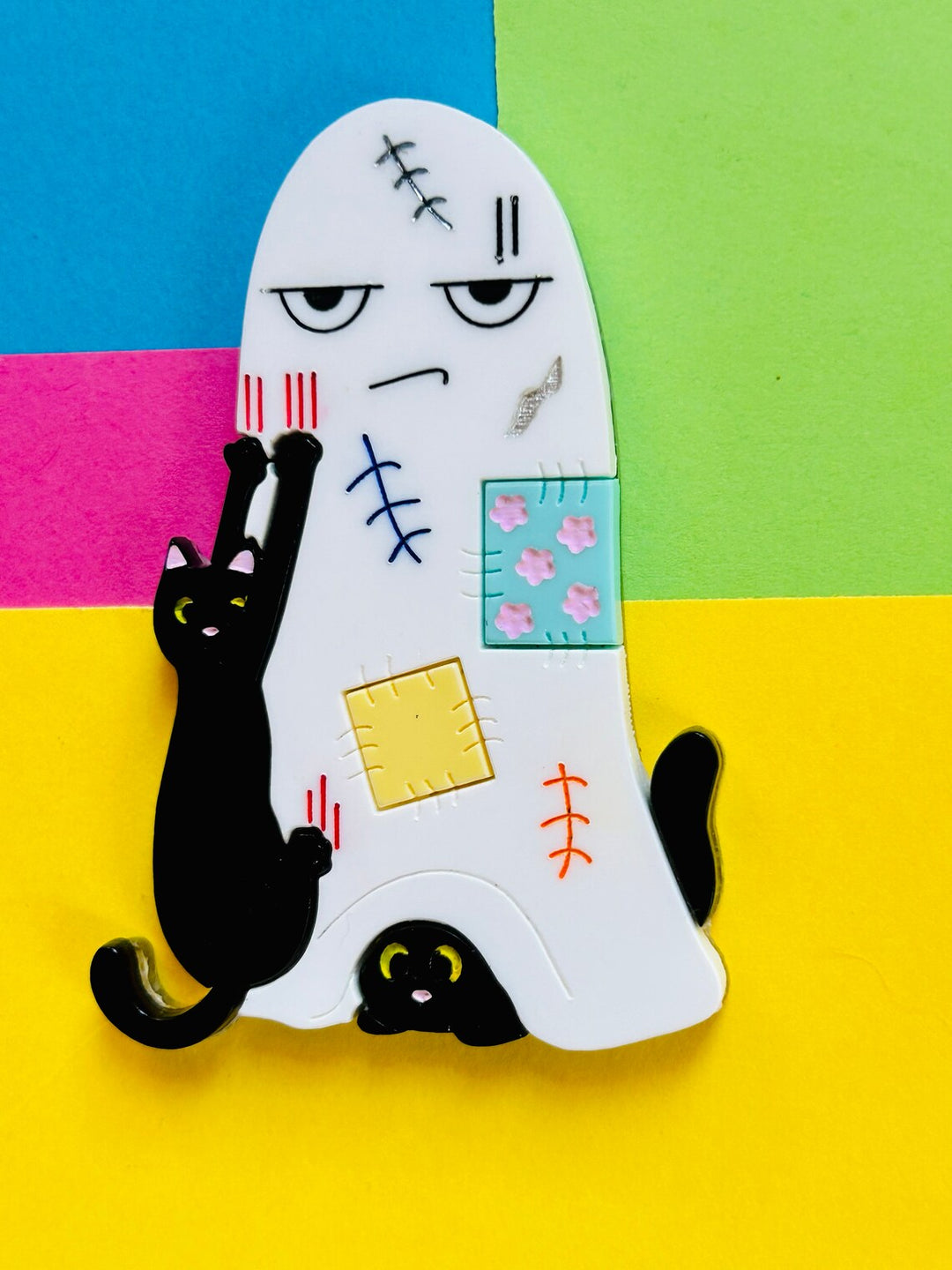 Adopt a Cat, They Said.. Acrylic Brooch by Makokot Design