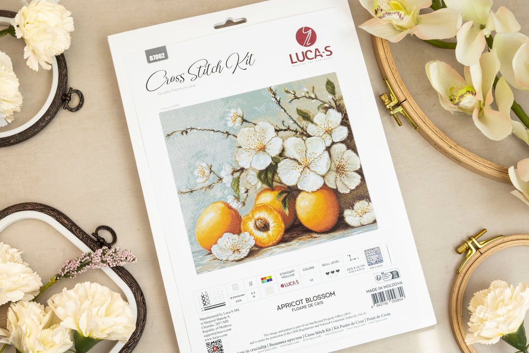 Apricot blossom B7062L Counted Cross-Stitch Kit
