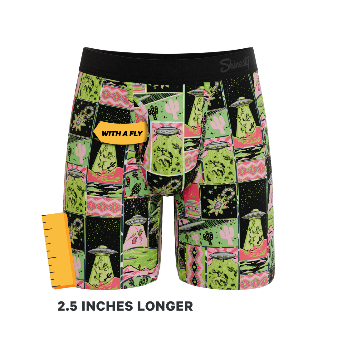 The Area 51 | Retro-Futuristic Alien Long Leg Ball Hammock® Pouch Underwear With Fly