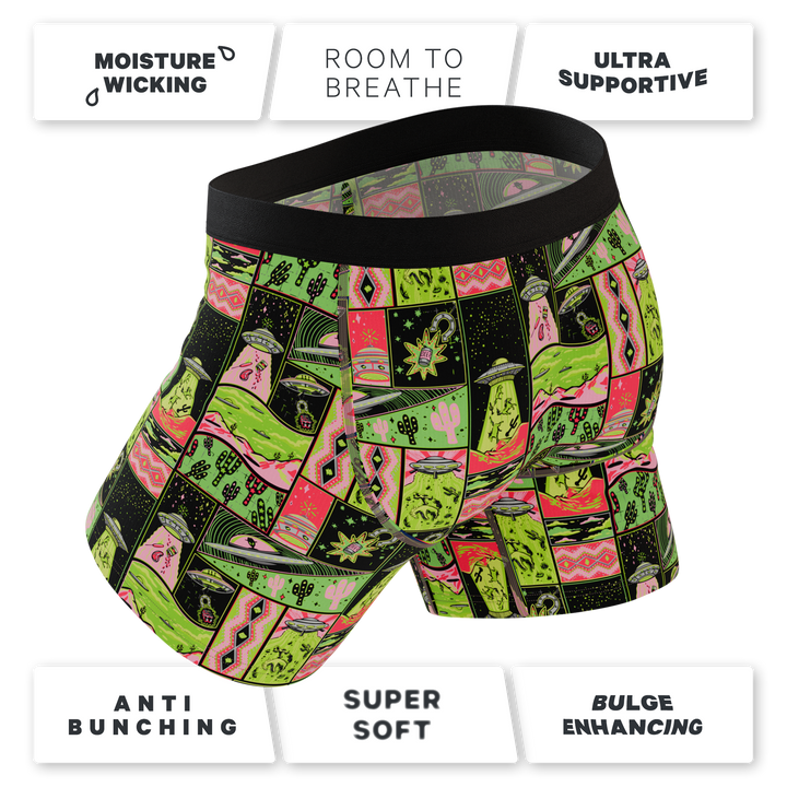 The Area 51 | Retro-Futuristic Alien Ball Hammock® Pouch Underwear With Fly