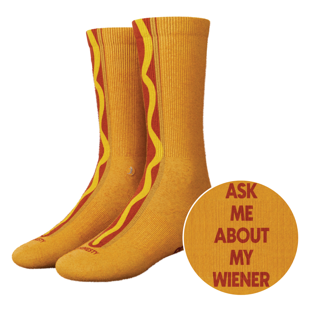 The Ask Me | Hot Dog Heel Hammock™ Crew Socks