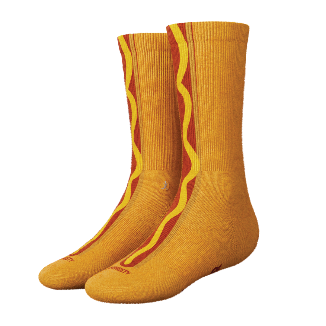 The Ask Me | Hot Dog Heel Hammock™ Crew Socks