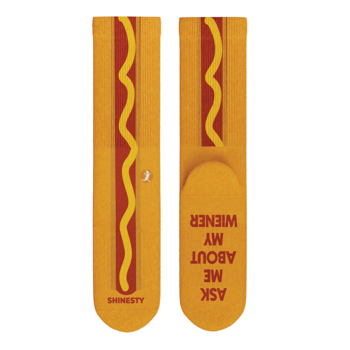 The Ask Me | Hot Dog Heel Hammock™ Crew Socks