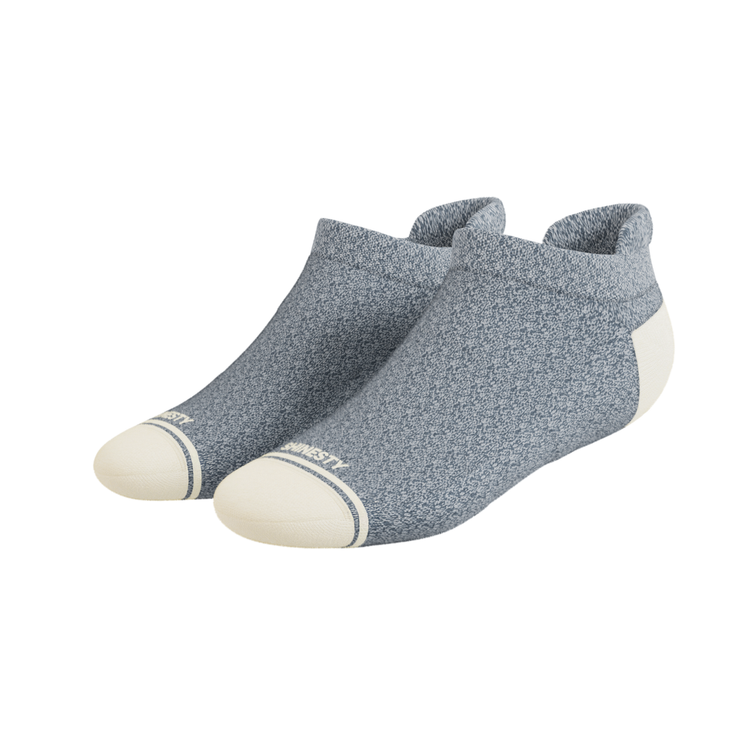 The Asteroid | Blue Marl Heel Hammock™ Ankle Socks