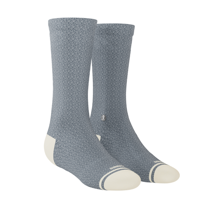 The Asteroid | Blue Marl Heel Hammock™ Crew Socks