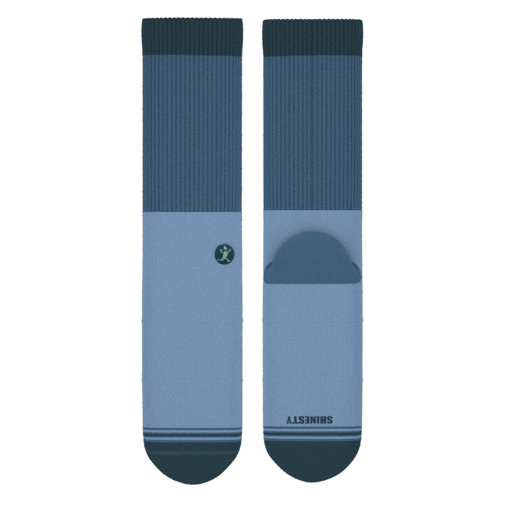 The Atlantic | Blue Color Block Heel Hammock™ Crew Socks