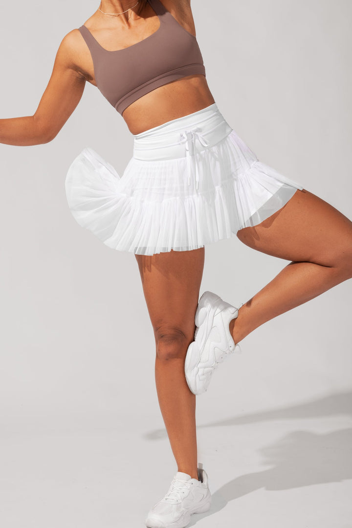 Pirouette Skort - Cool White