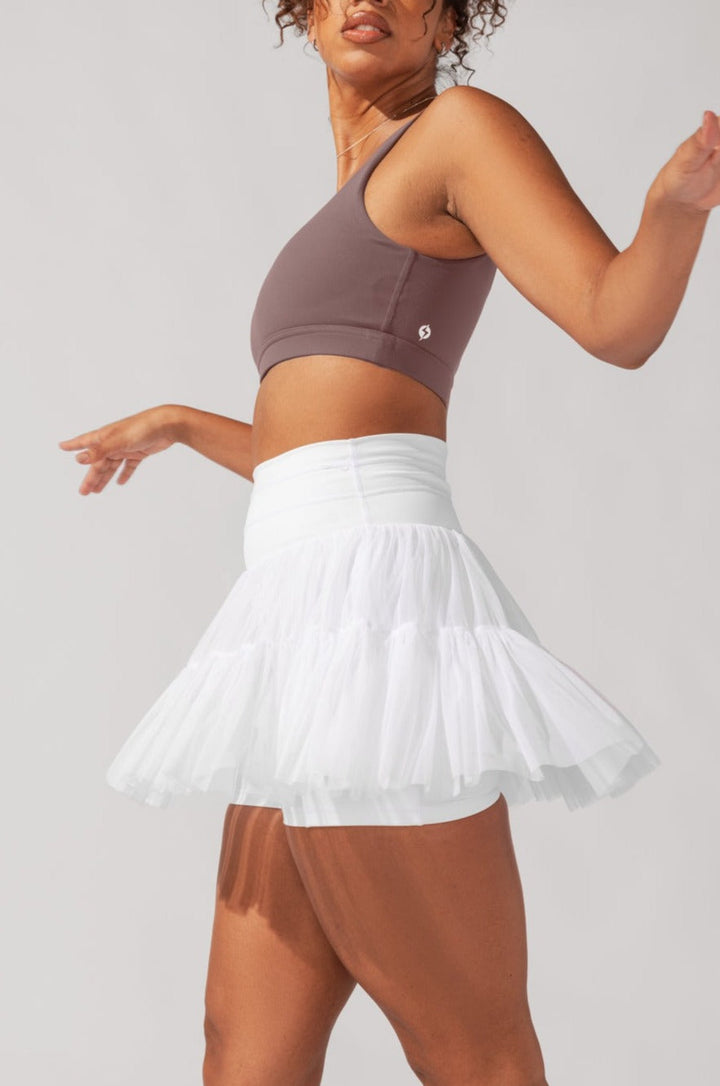 Pirouette Skort - Cool White