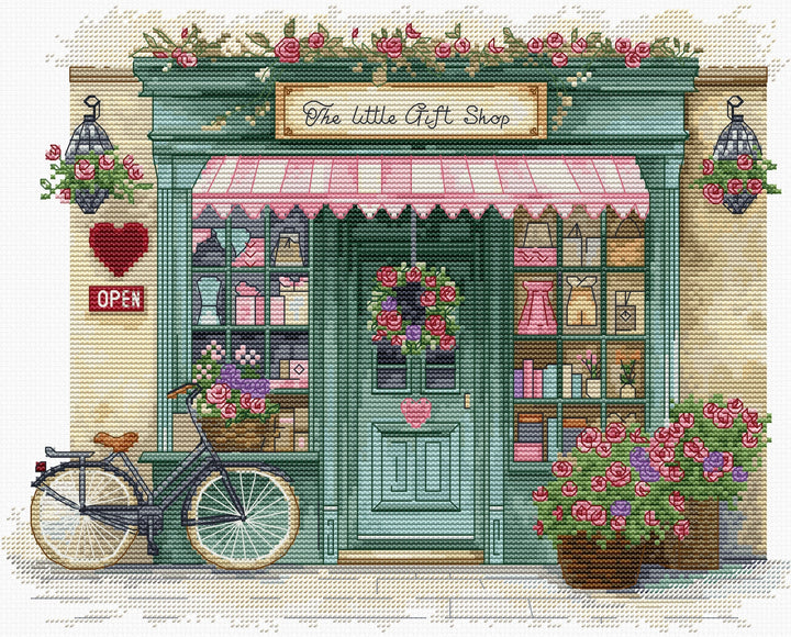 The Little Gift Shop Counted Cross-Stitch Kit by Luca-S B1429L