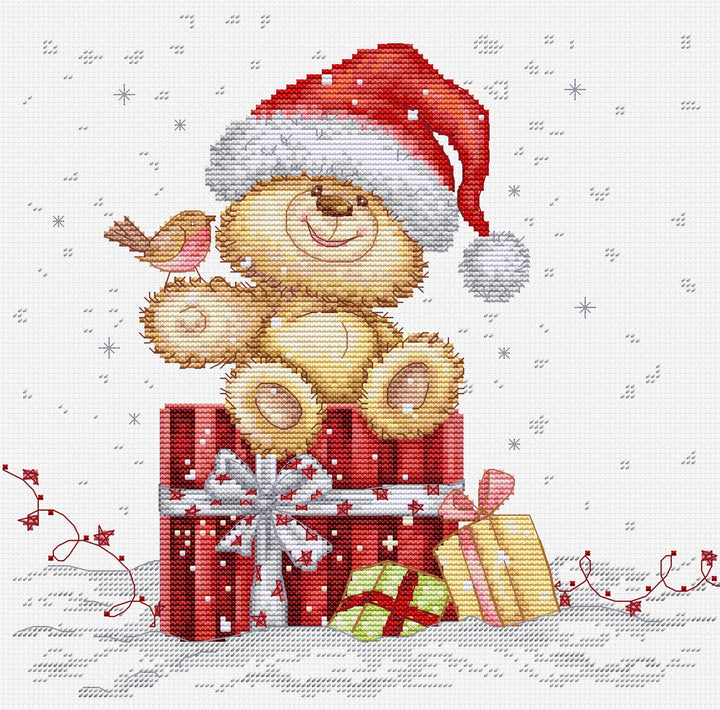 Holiday Gifts Counted Cross-Stitch Kit by Luca-S B1431L