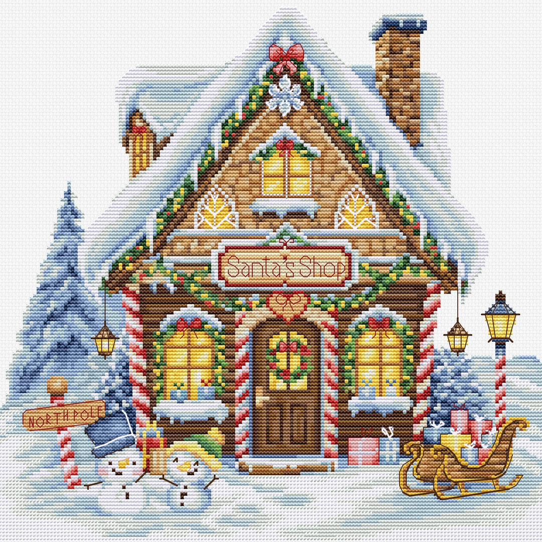 Santa'S Shop Counted Cross-Stitch Kit by Luca-S B1435L