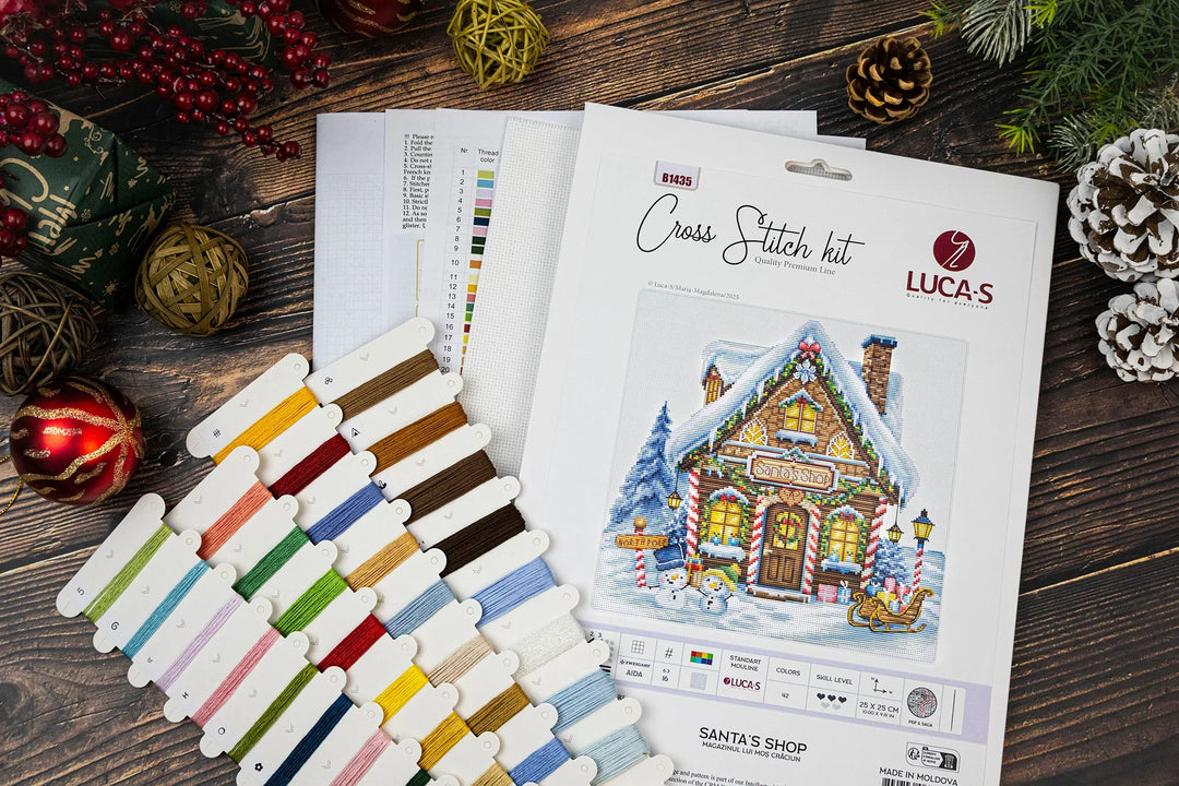 Santa'S Shop Counted Cross-Stitch Kit by Luca-S B1435L
