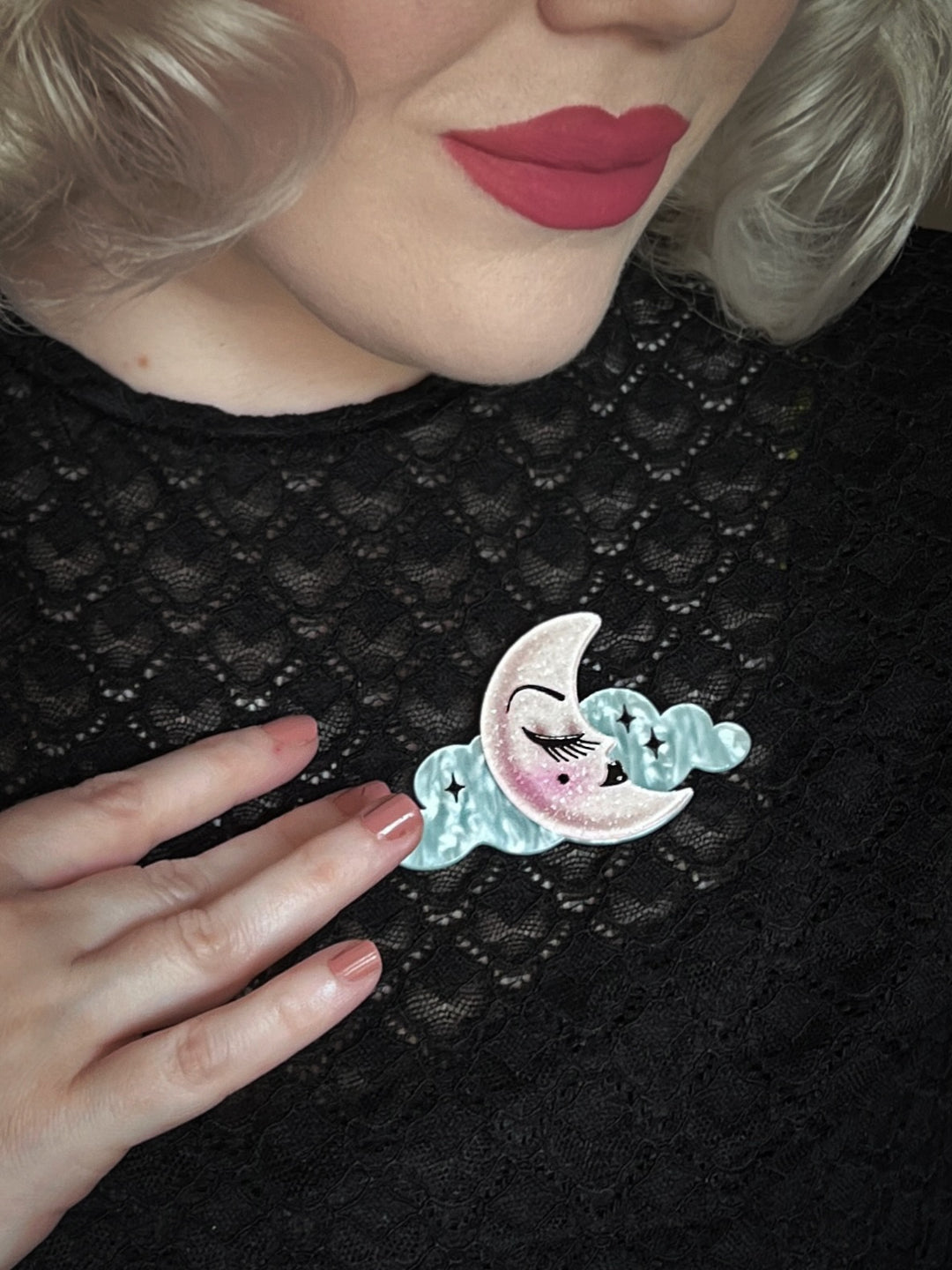 Luna Lullaby Brooch by Miss Fluff x Lipstick & Chrome