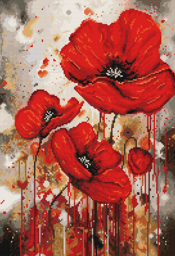 The Vibration of Poppies B7044L Counted Cross-Stitch Kit