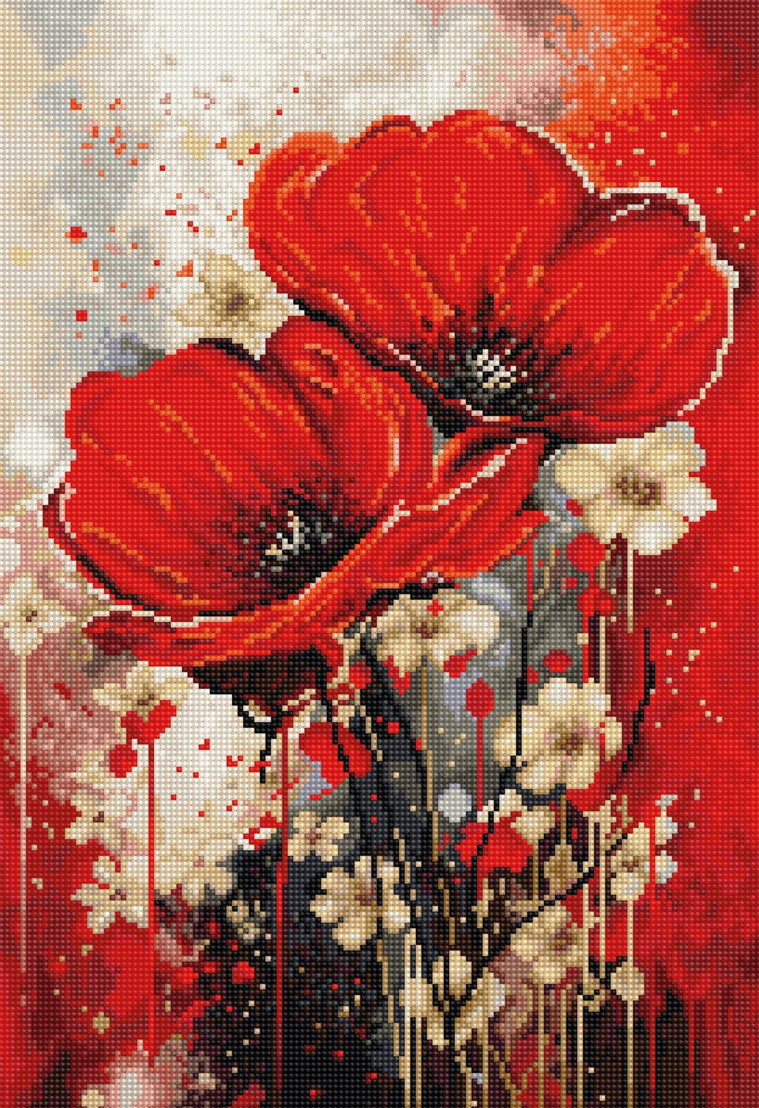 The Dance of The Poppies B7046L Counted Cross-Stitch Kit