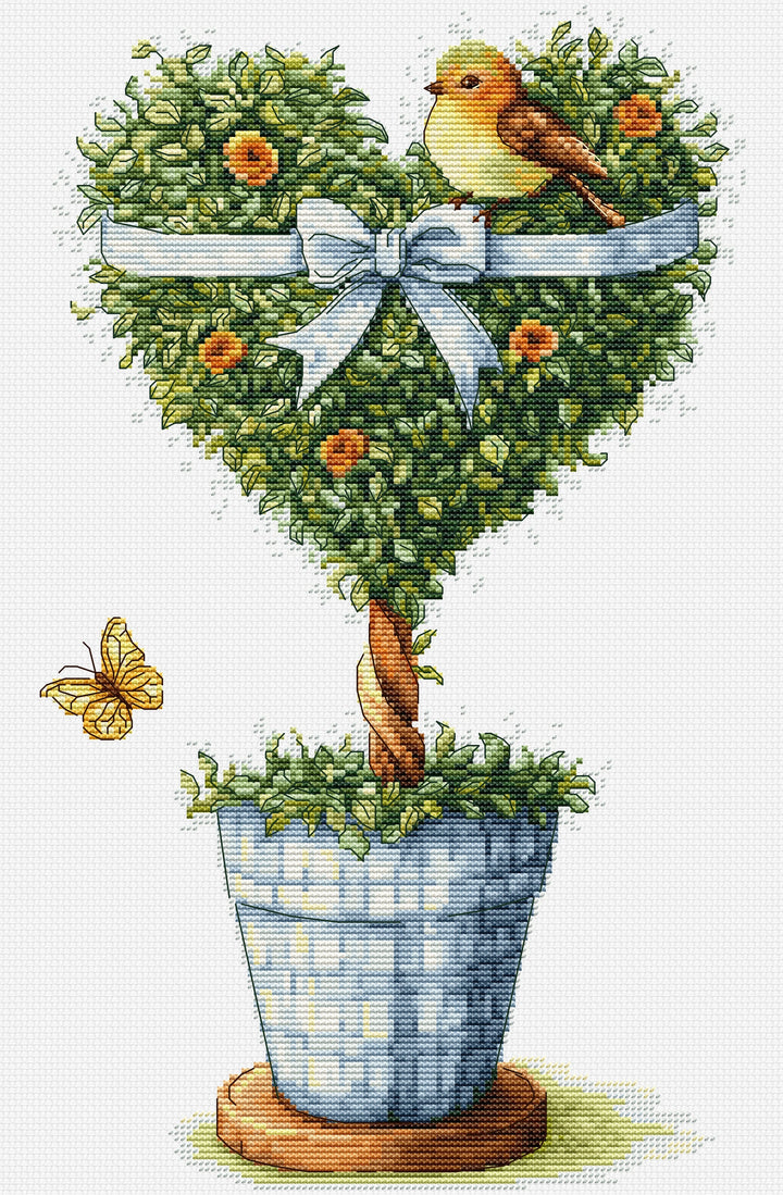 The Tree of Love Counted Cross-Stitch Kit by Luca-S B7051L