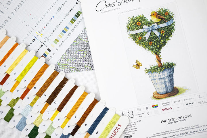 The Tree of Love Counted Cross-Stitch Kit by Luca-S B7051L