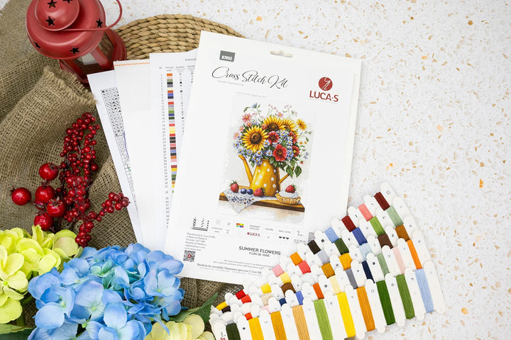 Summer Flowers Counted Cross-Stitch Kit by Luca-S B7052L