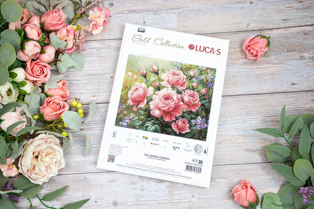 The Roses Garden Counted Cross-Stitch Kit by Luca-S B717L