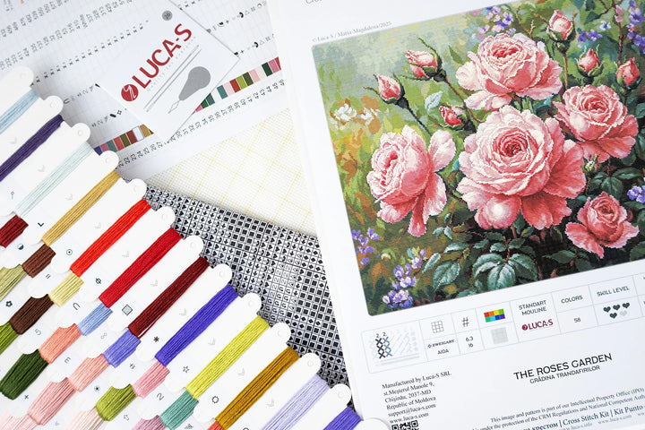The Roses Garden Counted Cross-Stitch Kit by Luca-S B717L