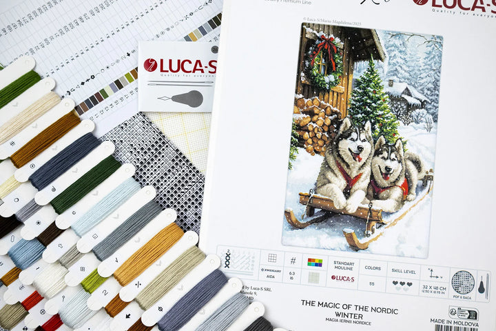 The Magic of the Nordic Winter Counted Cross-Stitch Kit by Luca-S B722L