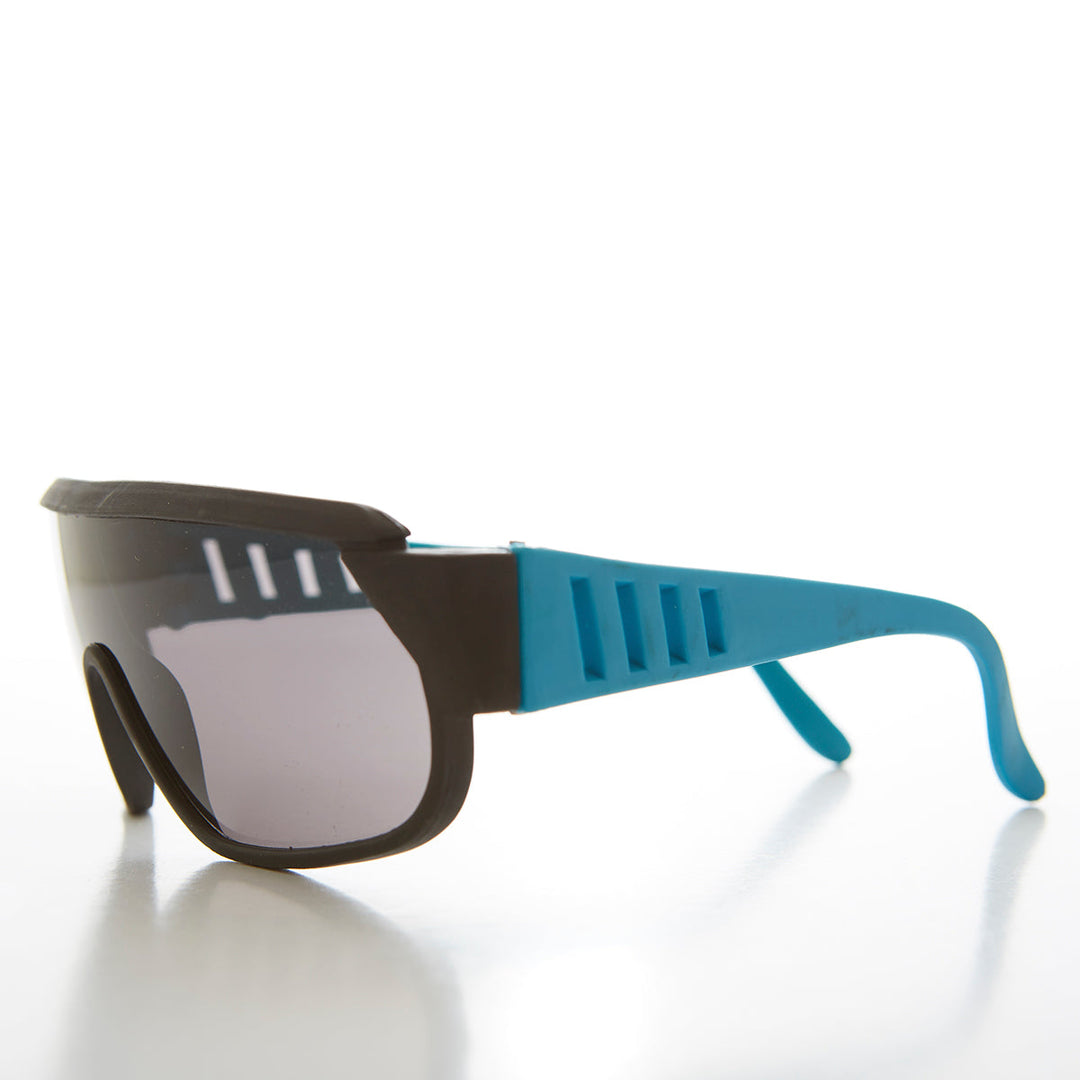 80s Neon Sports Shield Vintage Sunglass - Barney